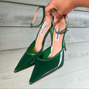 green pumps // Steve Madden